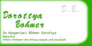 dorottya bohmer business card
