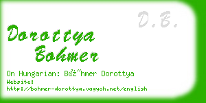 dorottya bohmer business card